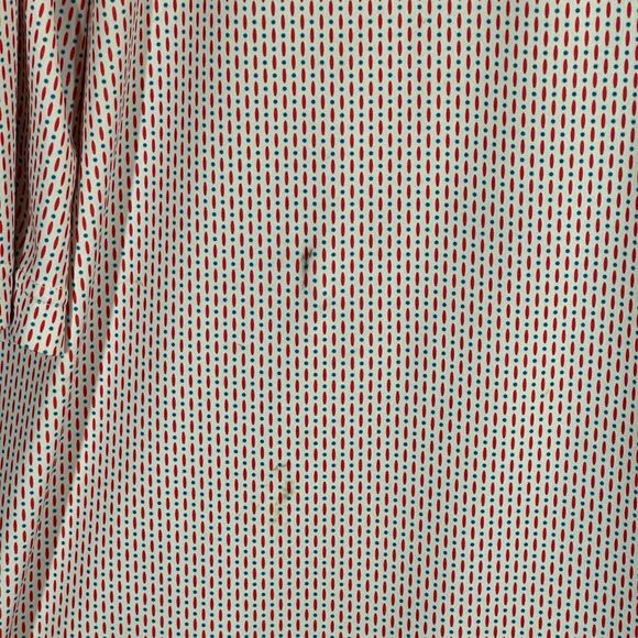 FootJoy Polo Shirt XL Red Geometric Performance Golf Preppy Stretch - Picture 4 of 10